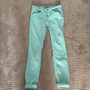 Zara seafoam jeans